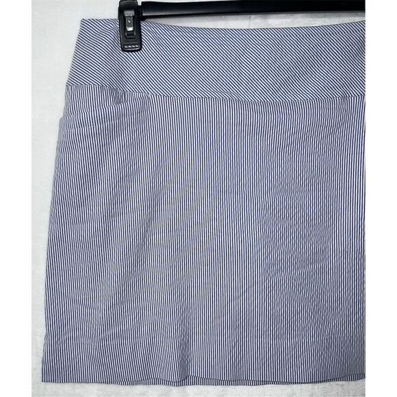 S.C. & Co Women's XL Blue & White Striped Golf Skort with Pockets - Picture 2 of 9